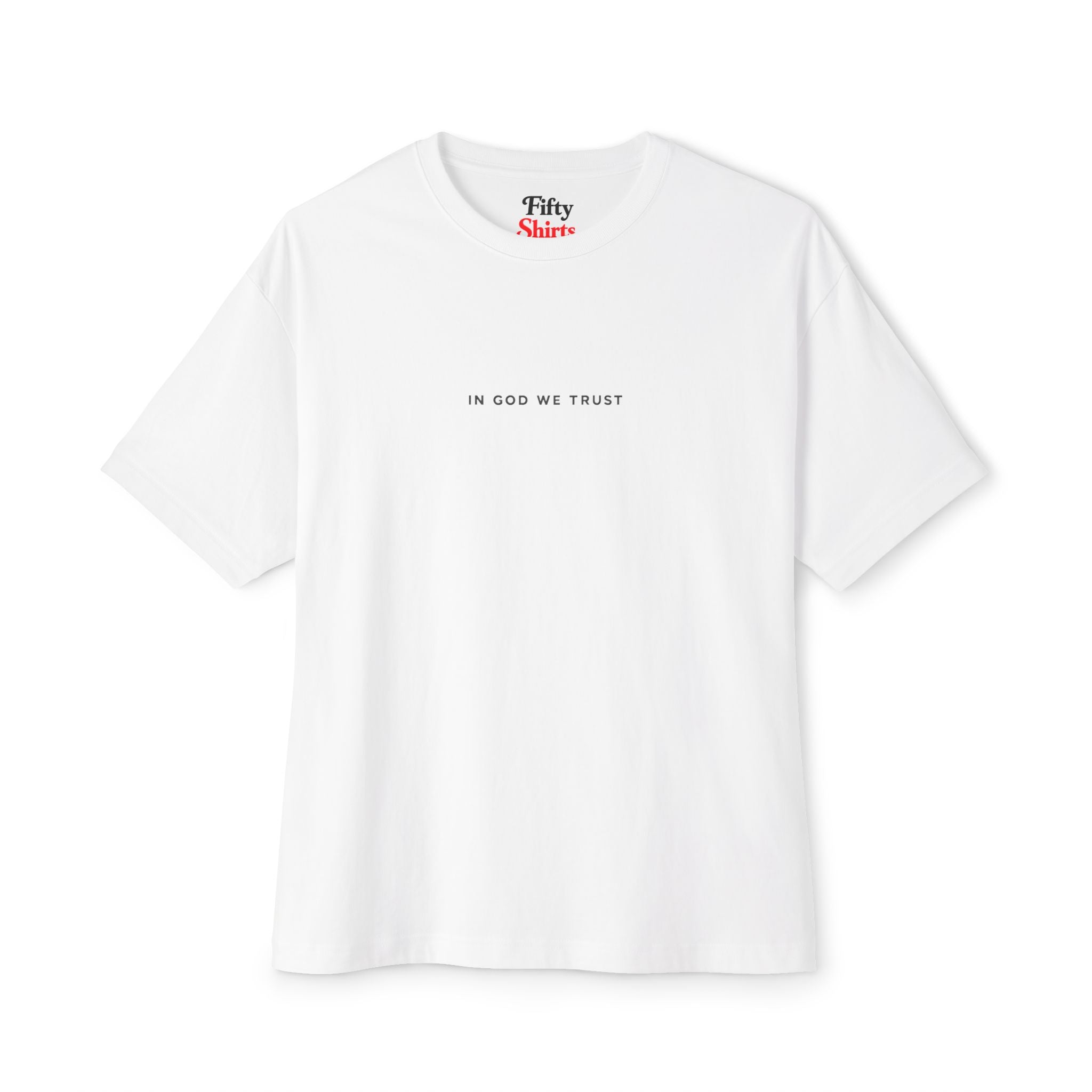 Rhode Island All State In God We Trust Unisex Casual Oversized Boxy Tee