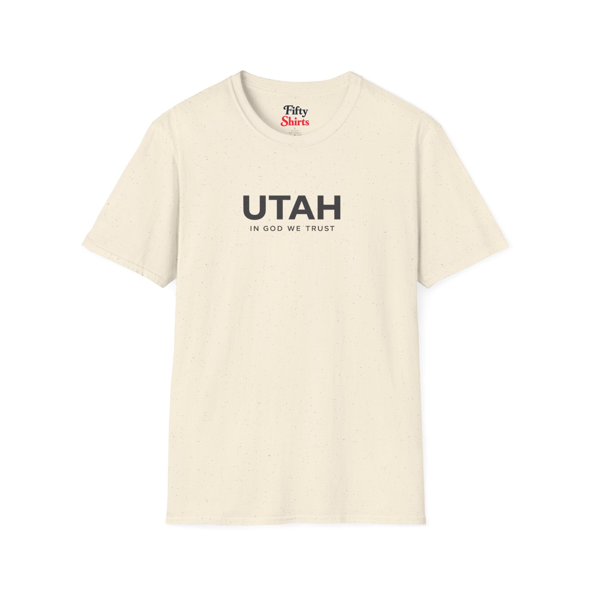 Utah All State In God We Trust Front Design Unisex Everyday Tee