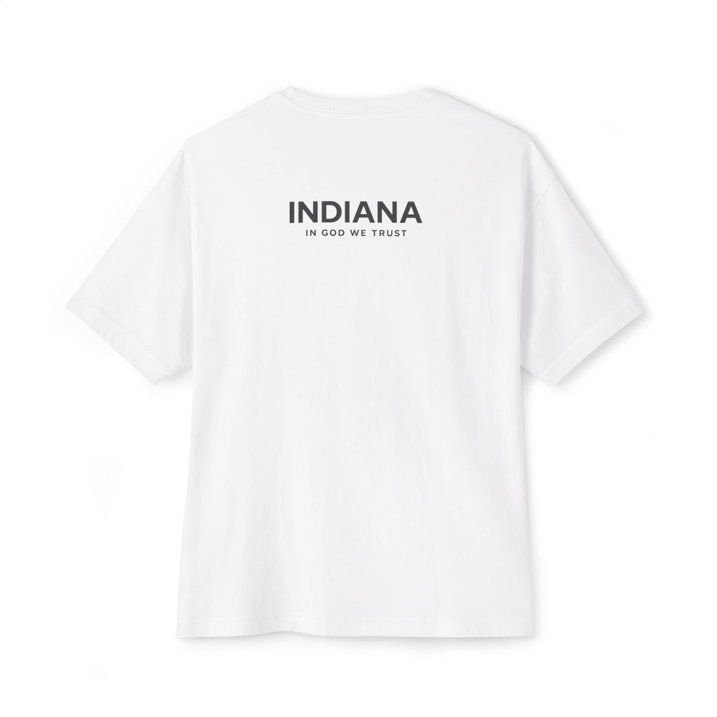Indiana All State In God We Trust Unisex Casual Oversized Boxy Tee