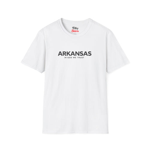 Arkansas All State In God We Trust Front Design Unisex Everyday Tee