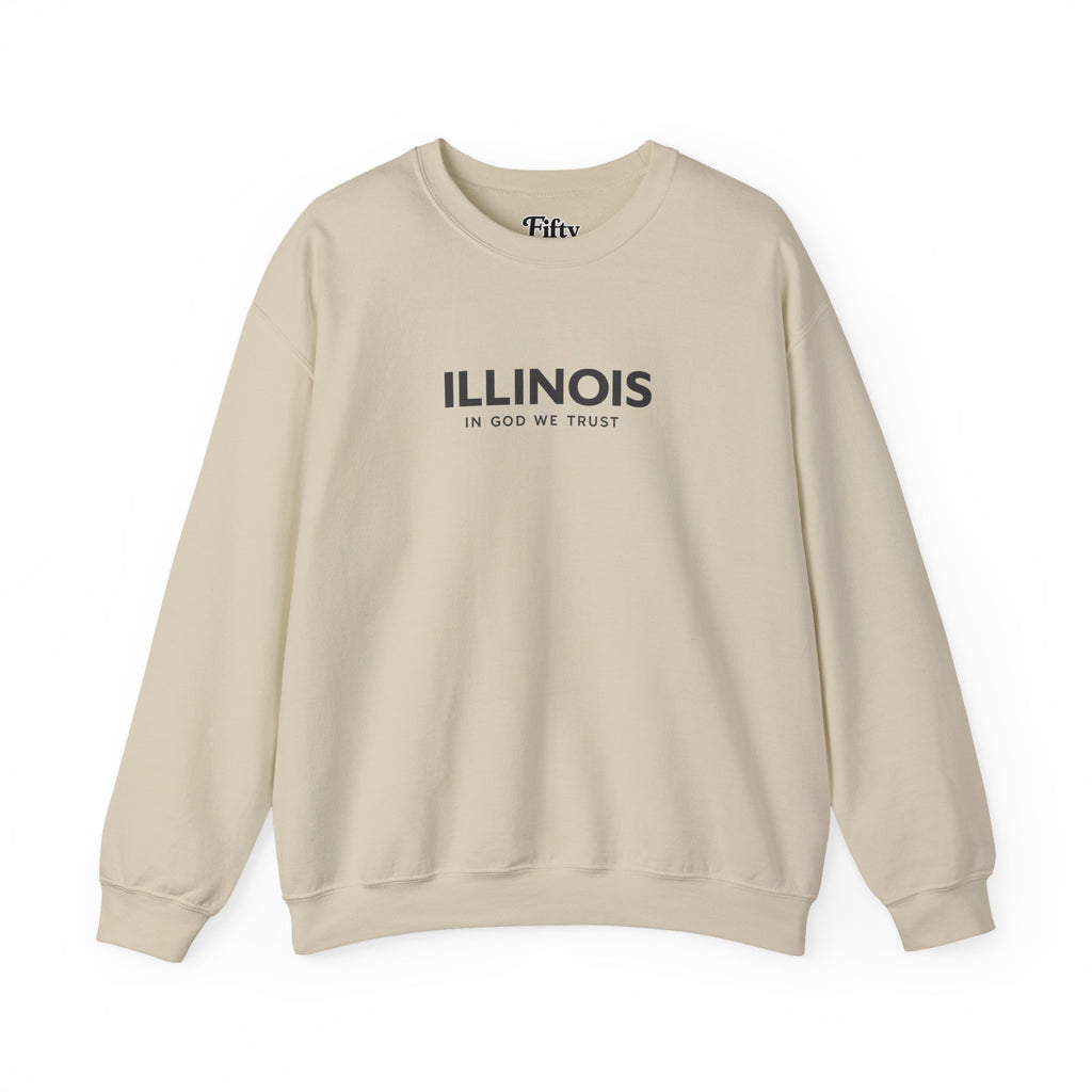 Illinois All State In God We Trust Unisex Crewneck Sweatshirt