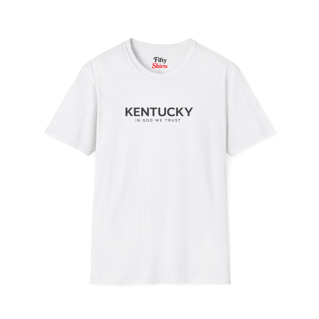 Kentucky All State In God We Trust Front Design Unisex Everyday Tee