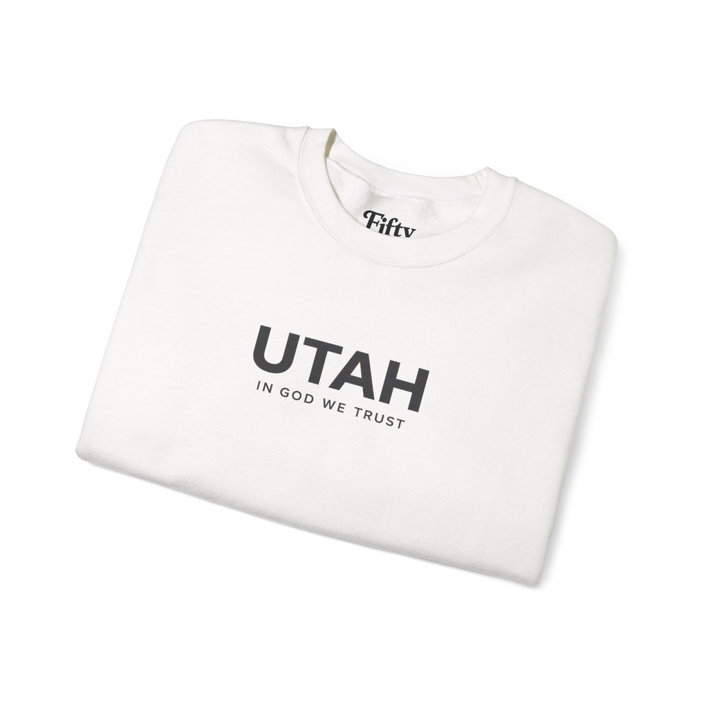 Utah All State In God We Trust Unisex Crewneck Sweatshirt