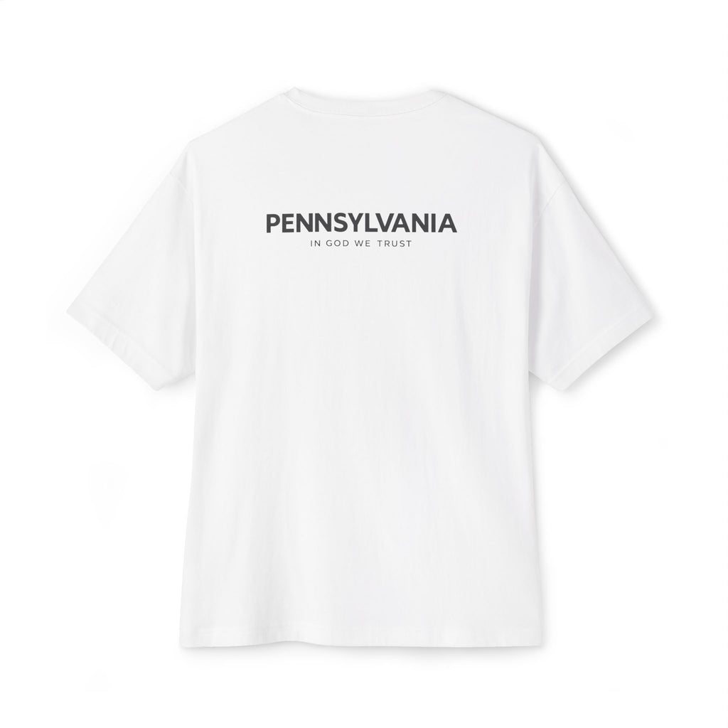 Pennsylvania All State In God We Trust Unisex Casual Oversized Boxy Tee