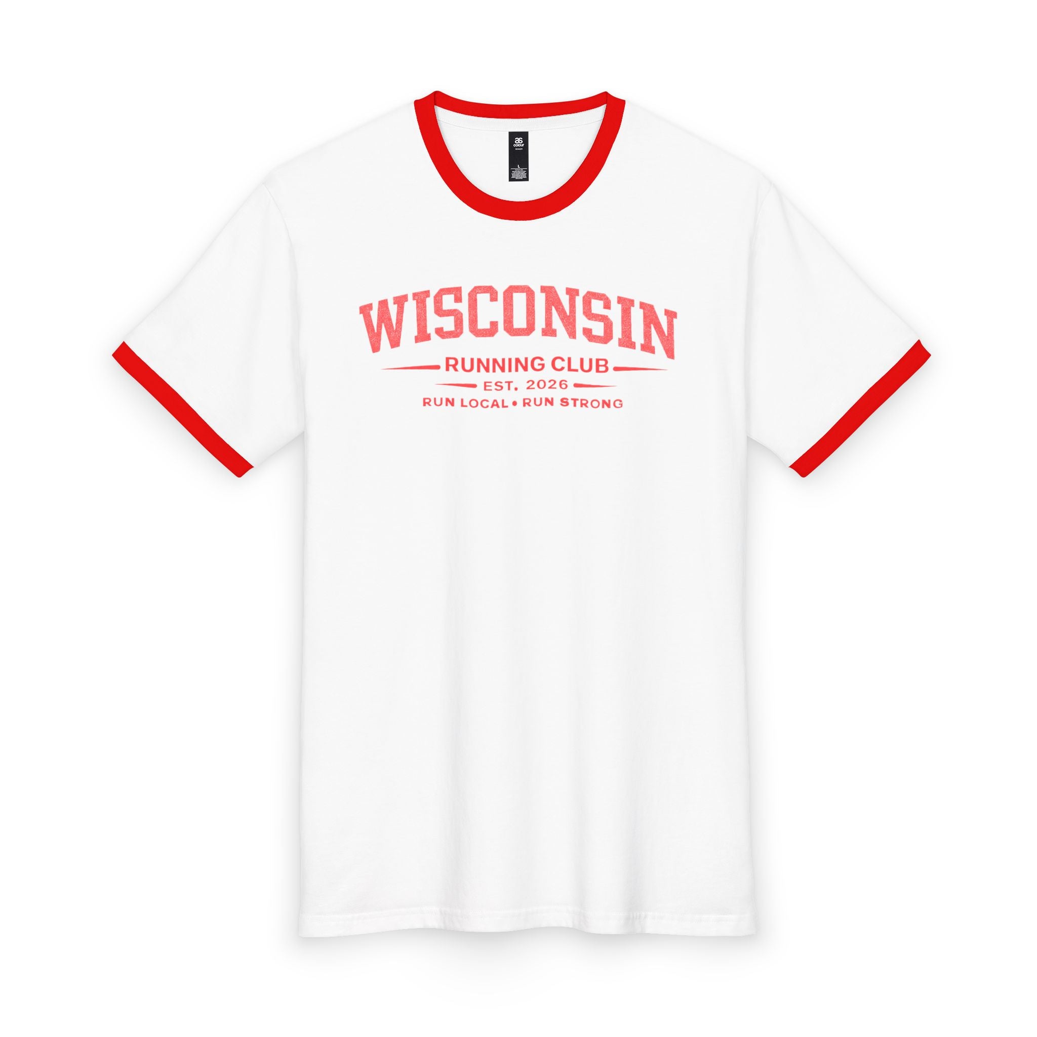 Wisconsin Running Club 2026 All State Men's Staple Ringer Tee