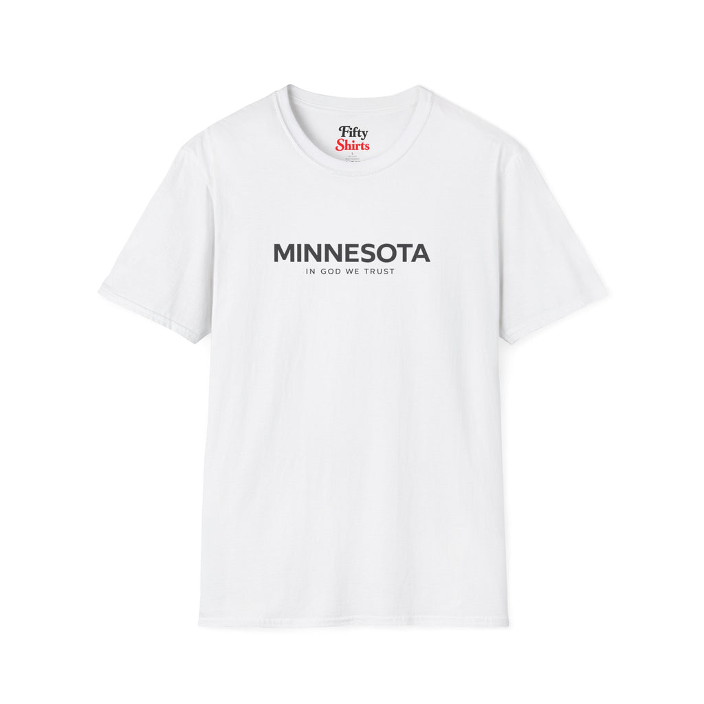 Minnesota All State In God We Trust Front Design Unisex Everyday Tee