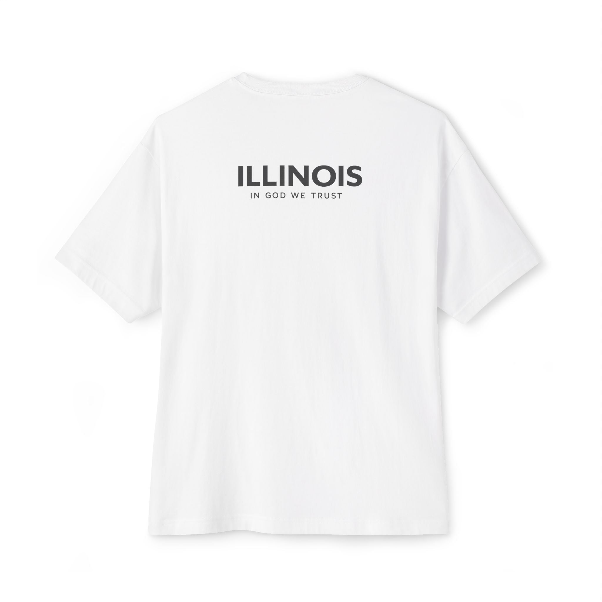 Illinois All State In God We Trust Unisex Casual Oversized Boxy Tee