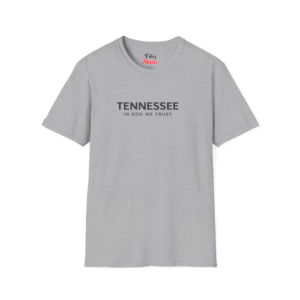 Tennessee All State In God We Trust Front Design Unisex Everyday Tee