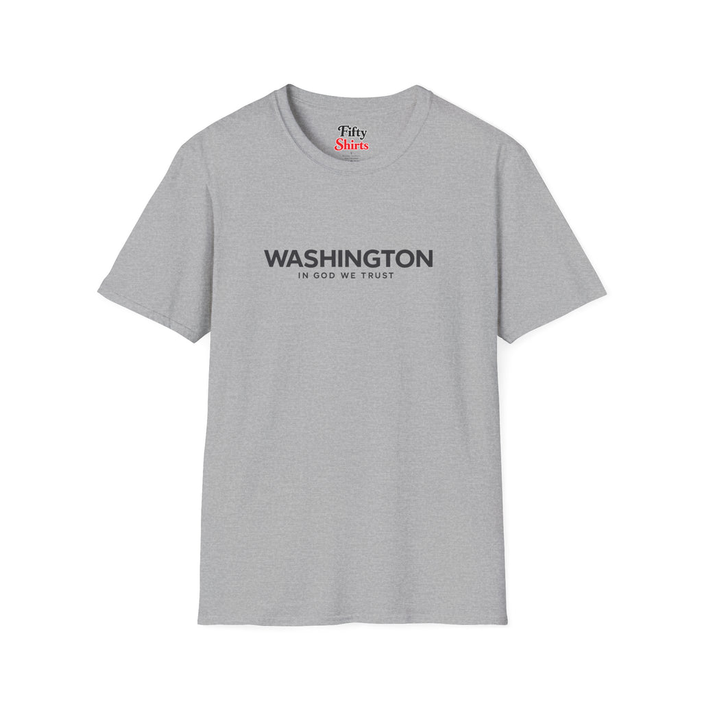 Washington All State In God We Trust Front Design Unisex Everyday Tee