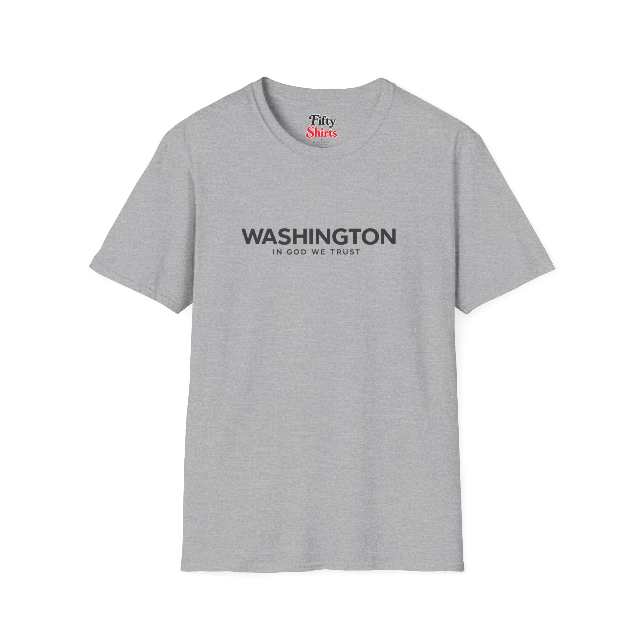 Washington All State In God We Trust Front Design Unisex Everyday Tee
