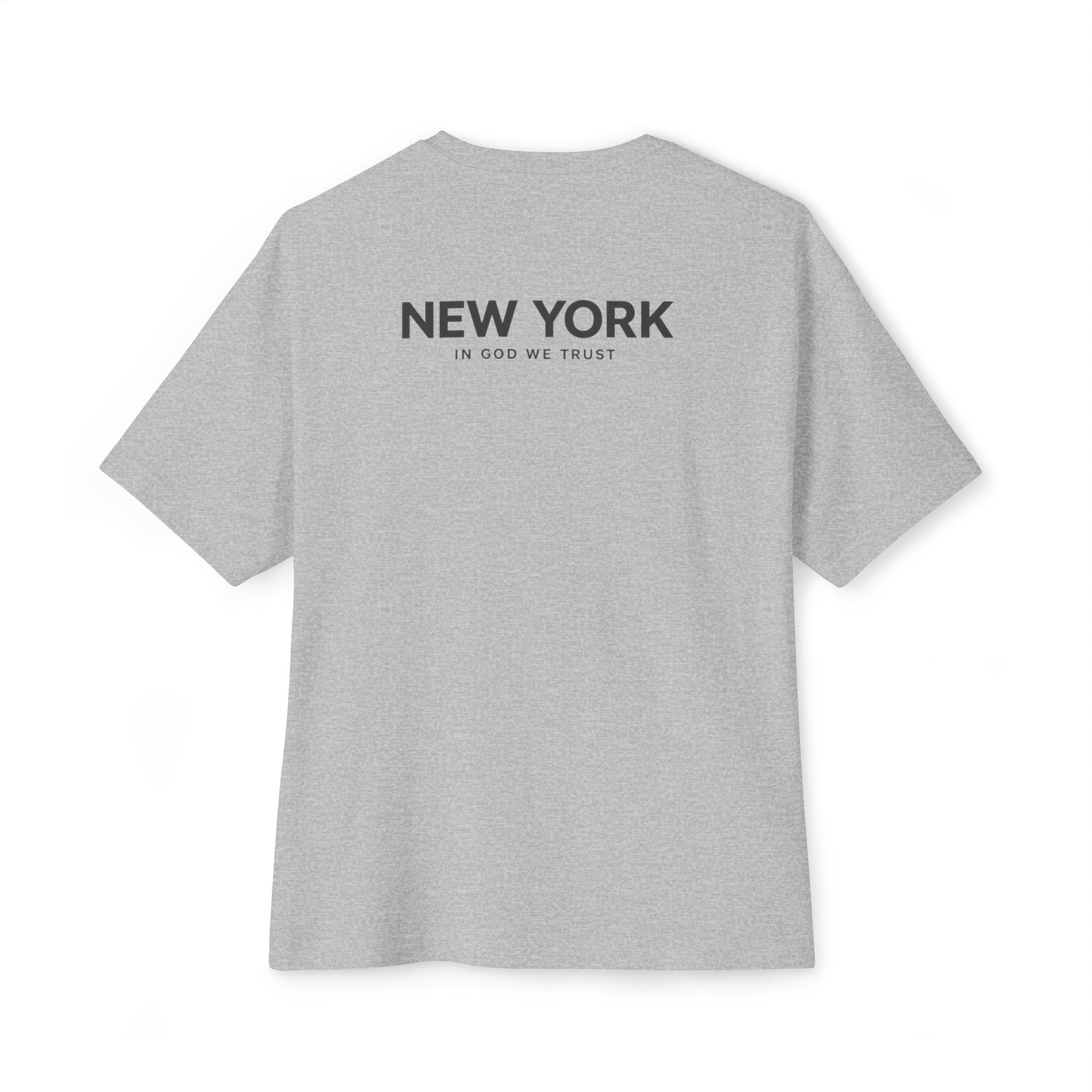 New York All State In God We Trust Unisex Casual Oversized Boxy Tee
