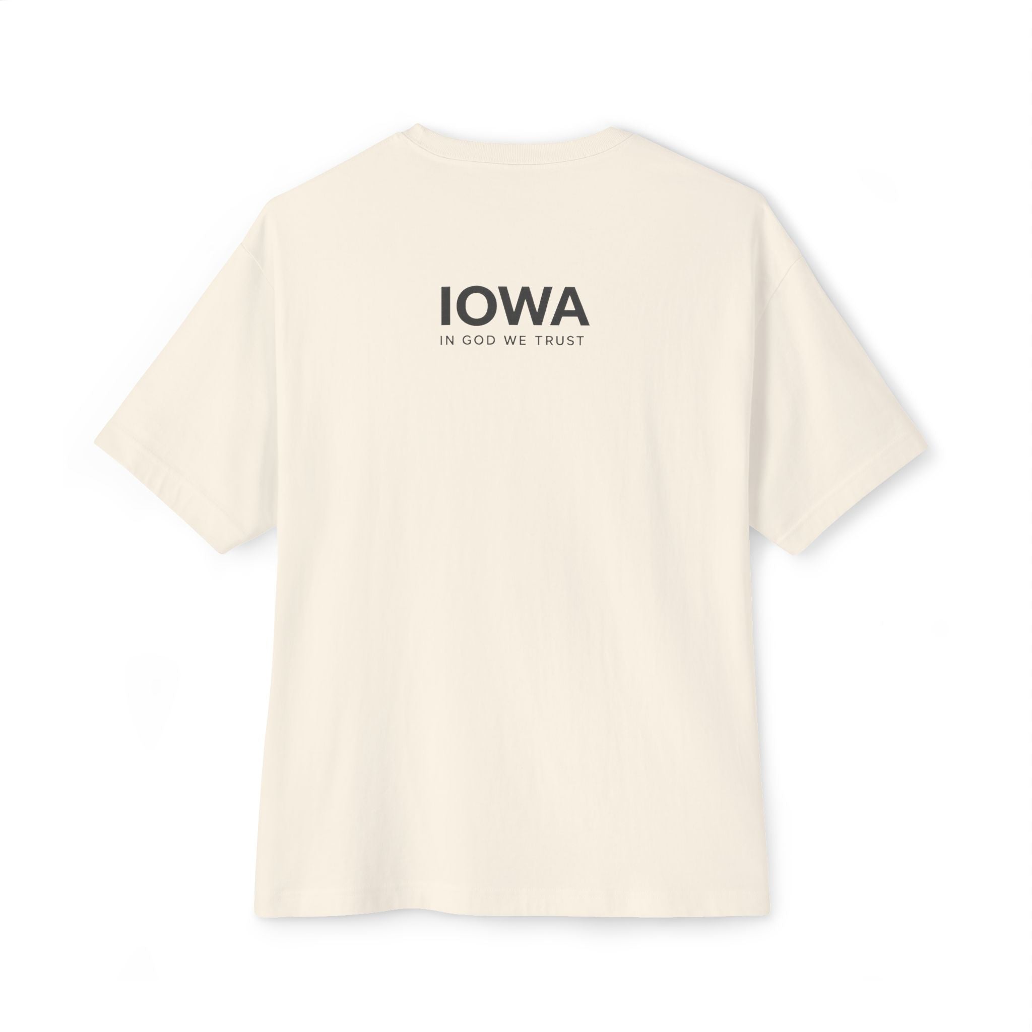 Iowa All State In God We Trust Unisex Casual Oversized Boxy Tee