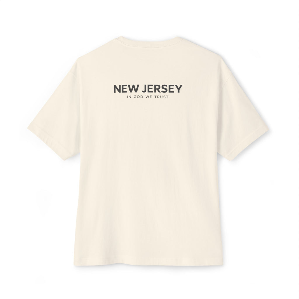 New Jersey All State In God We Trust Unisex Casual Oversized Boxy Tee