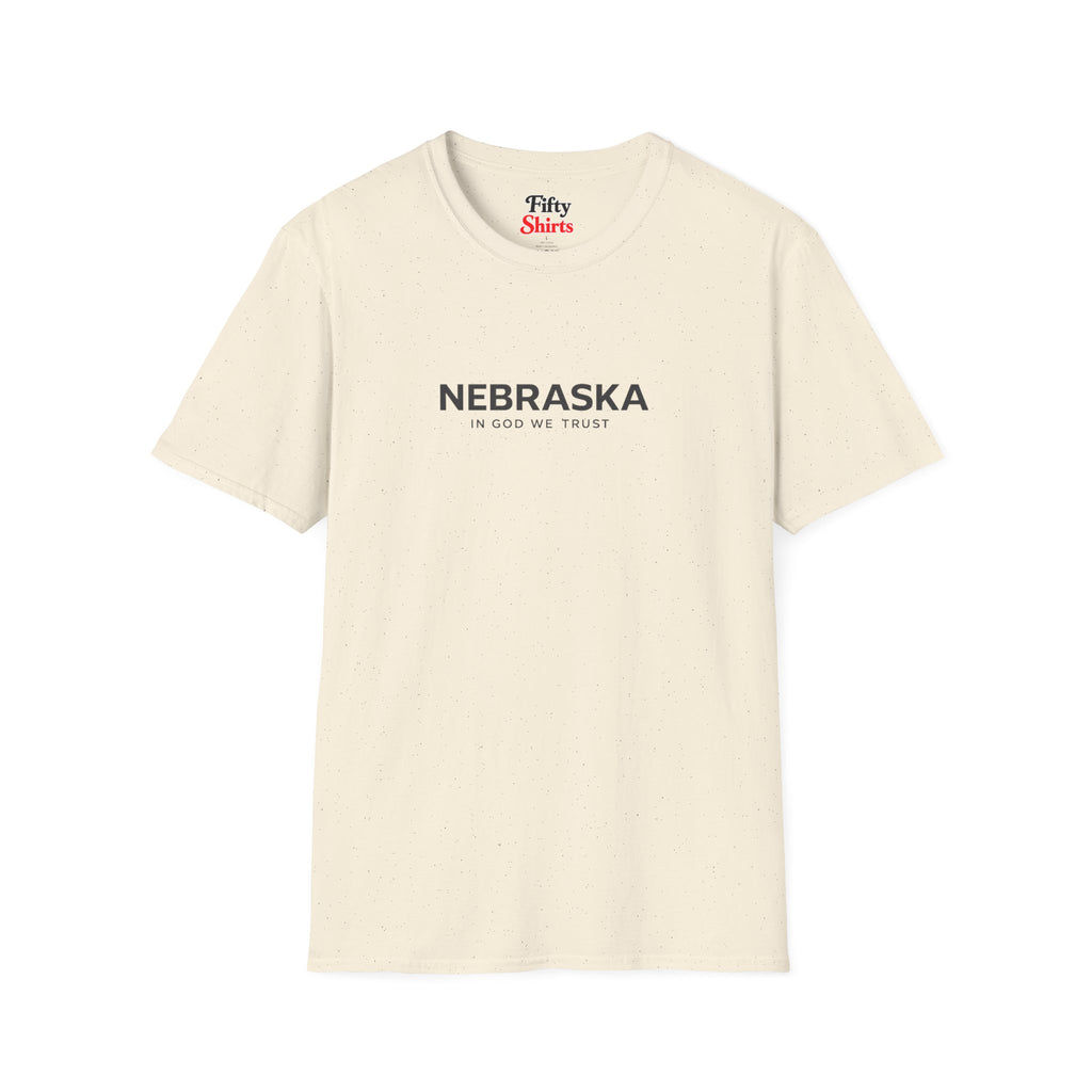 Nebraska All State In God We Trust Front Design Unisex Everyday Tee