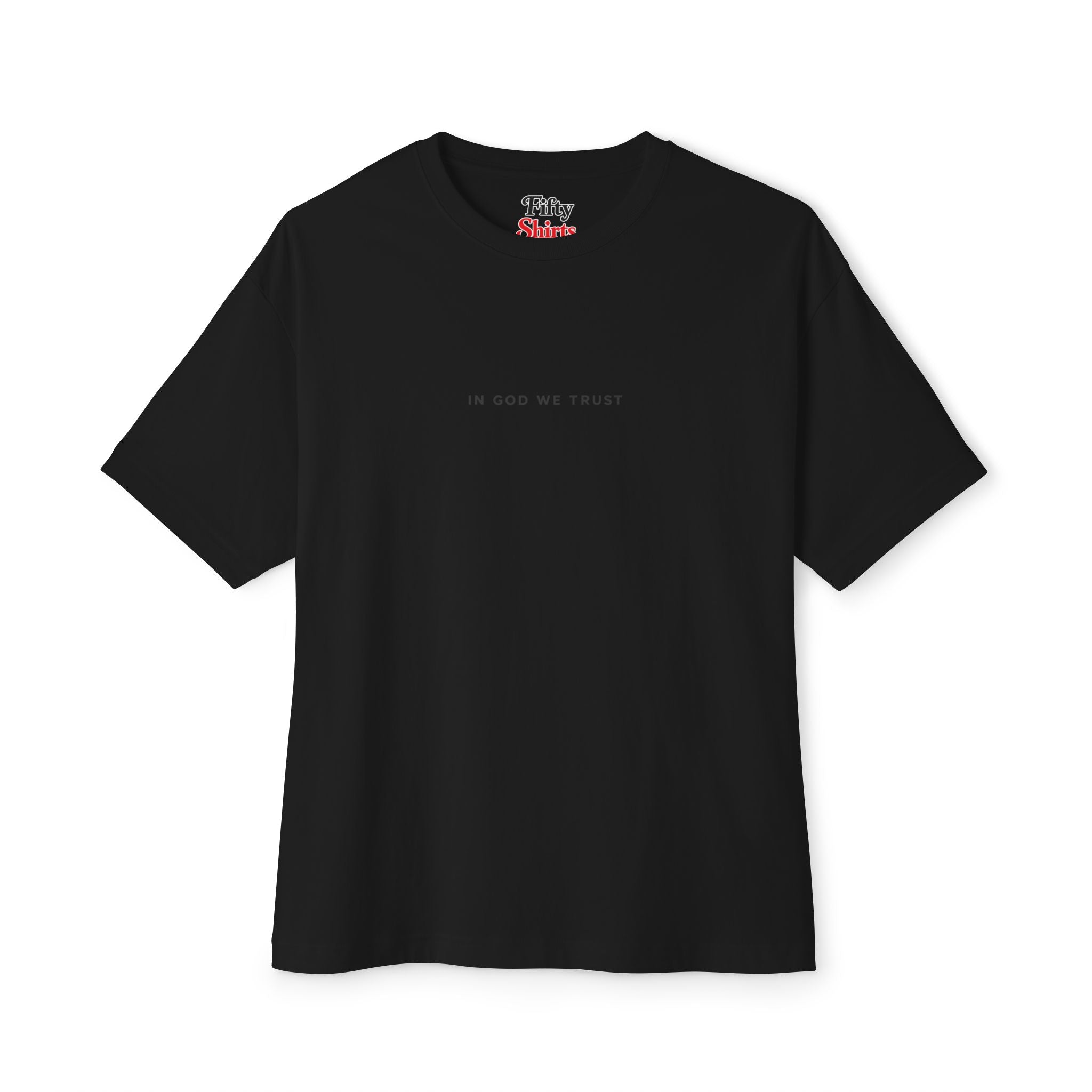 California All State In God We Trust Unisex Casual Oversized Boxy Tee