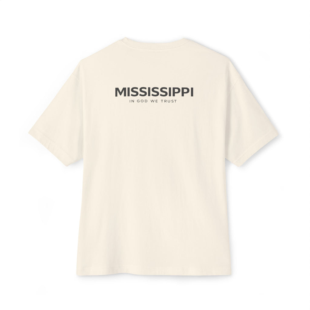 Mississippi All State In God We Trust Unisex Casual Oversized Boxy Tee