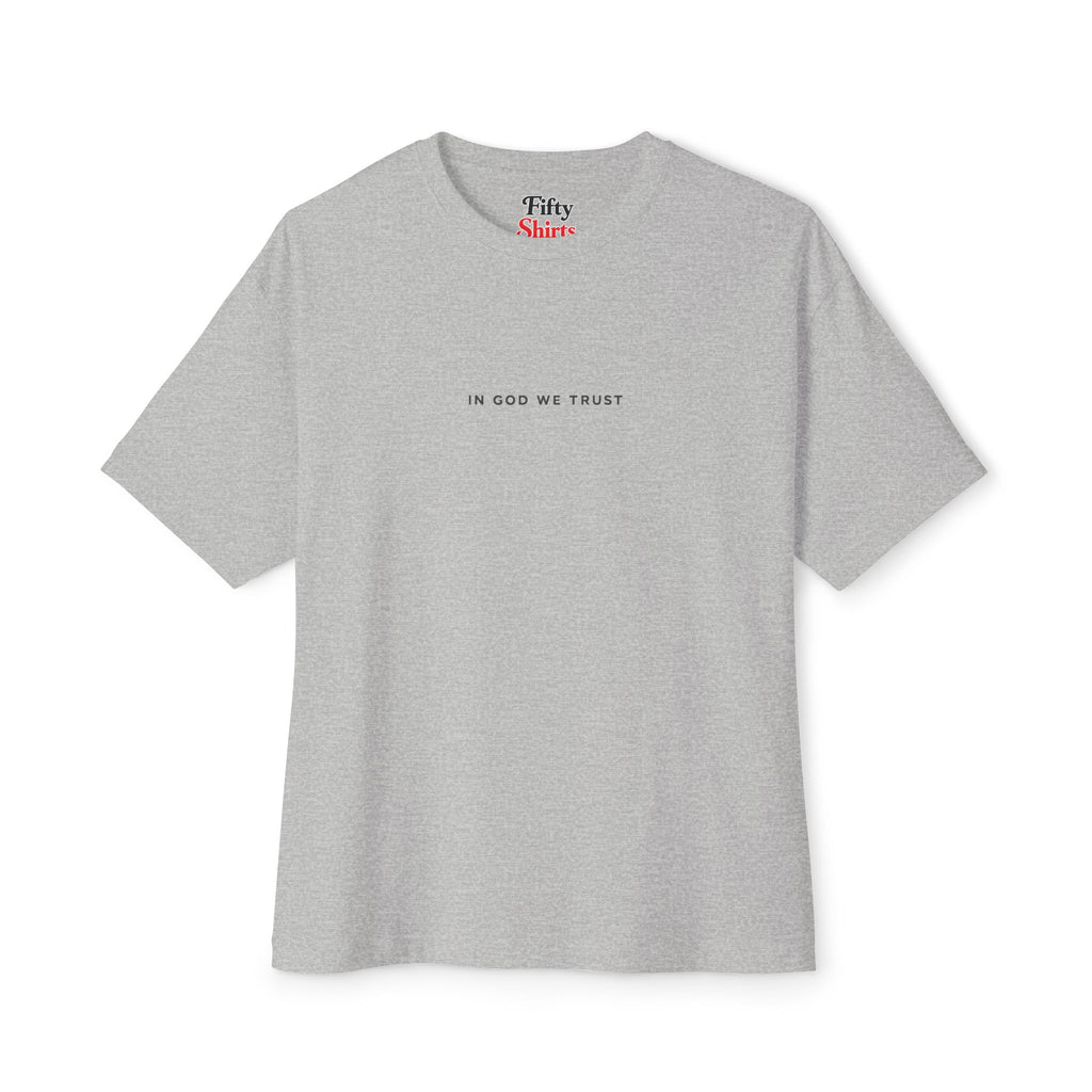 California All State In God We Trust Unisex Casual Oversized Boxy Tee