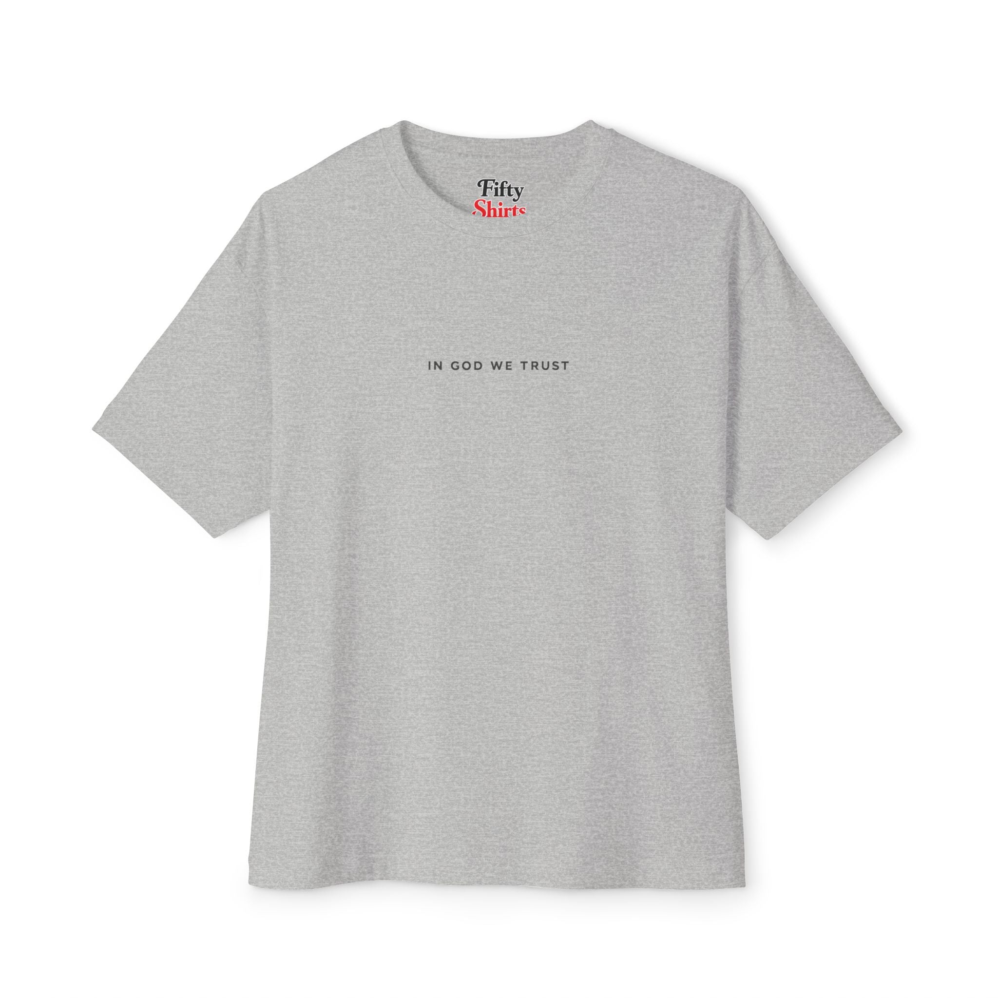 California All State In God We Trust Unisex Casual Oversized Boxy Tee