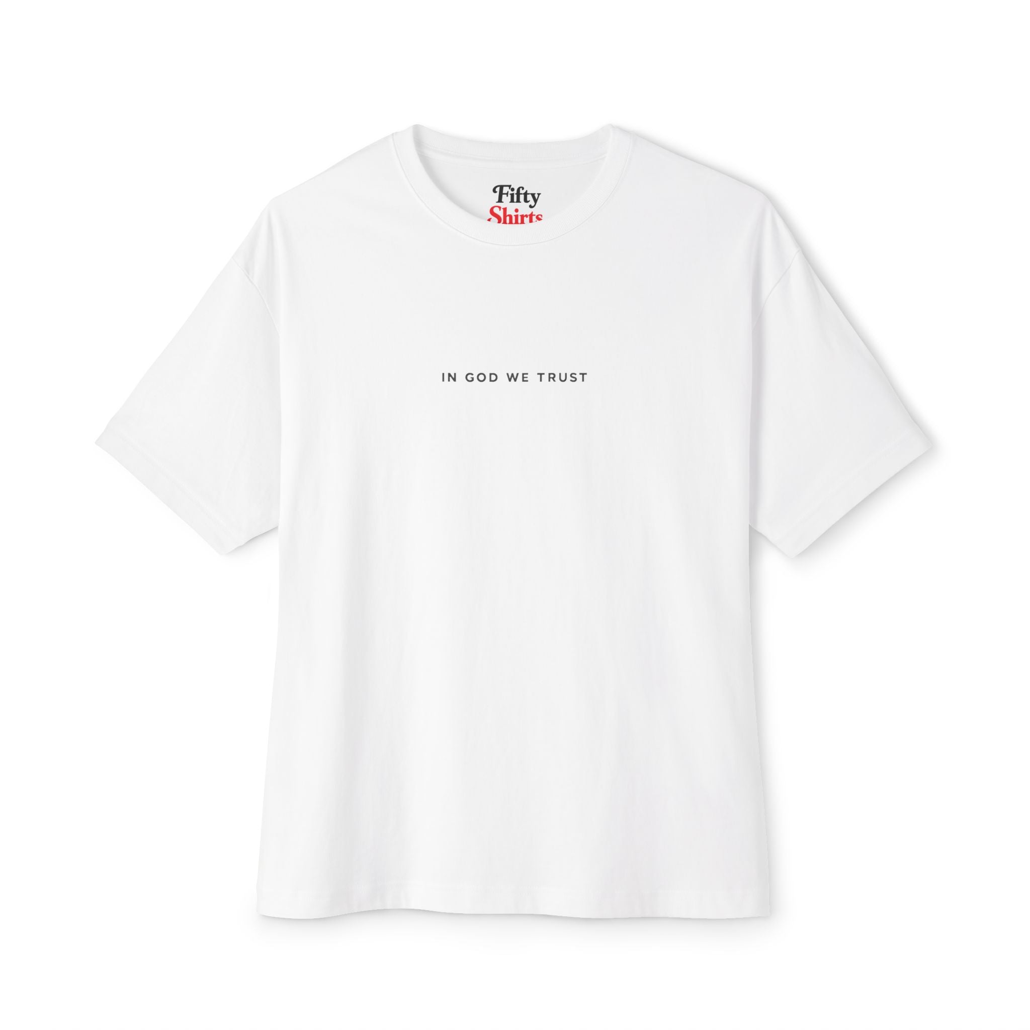California All State In God We Trust Unisex Casual Oversized Boxy Tee