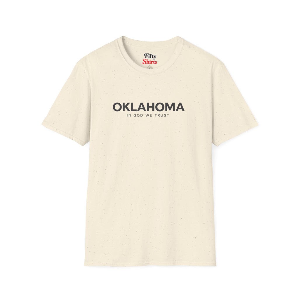 Oklahoma All State In God We Trust Front Design Unisex Everyday Tee