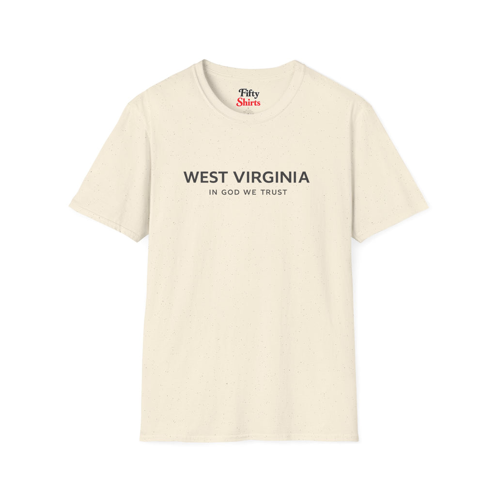West Virginia All State In God We Trust Front Design Unisex Everyday Tee