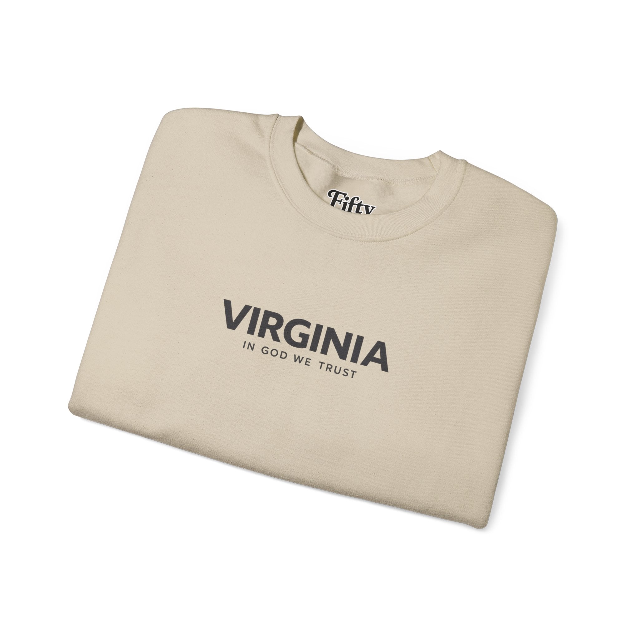 Virginia All State In God We Trust Unisex Crewneck Sweatshirt