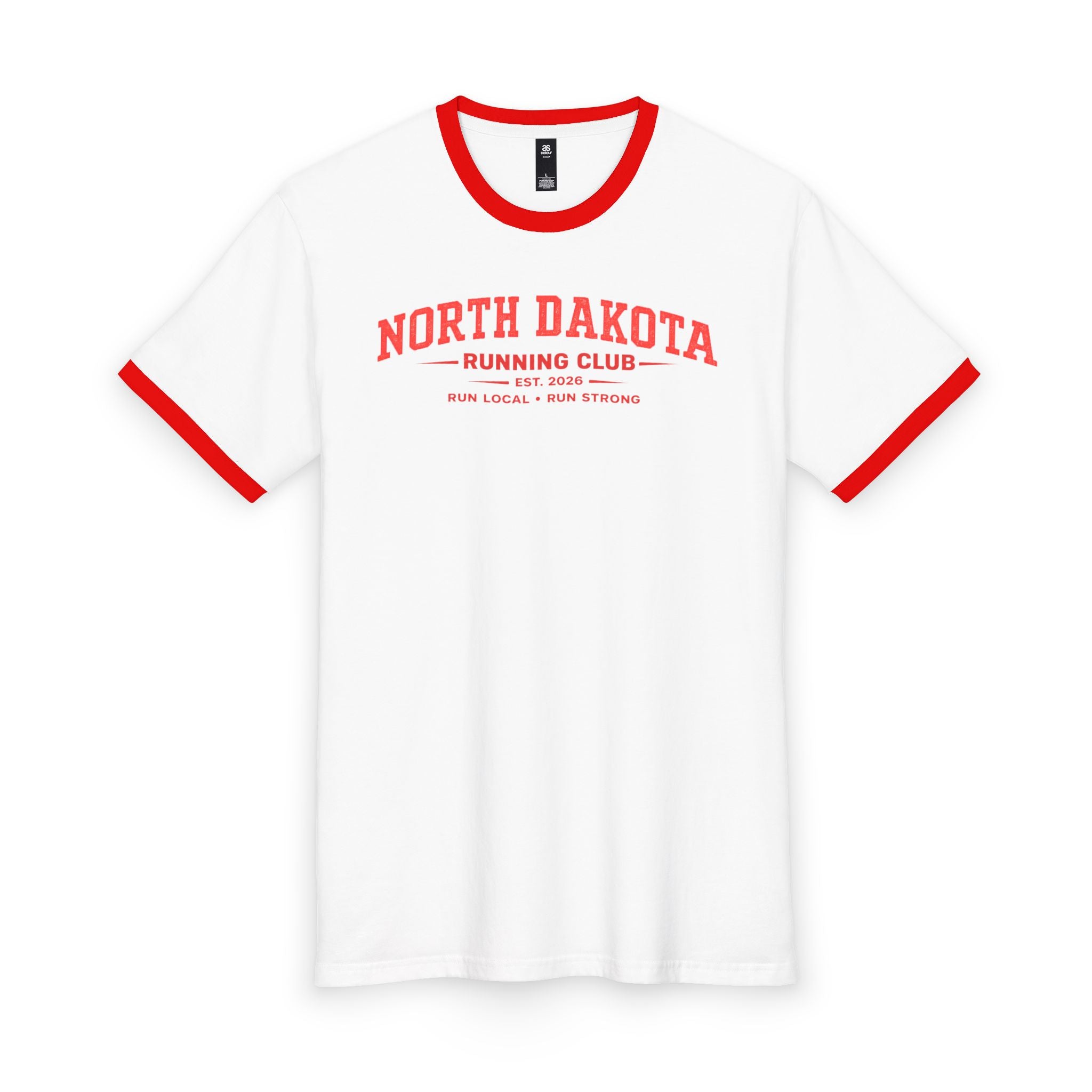 North Dakota Running Club 2026 All State Men's Staple Ringer Tee