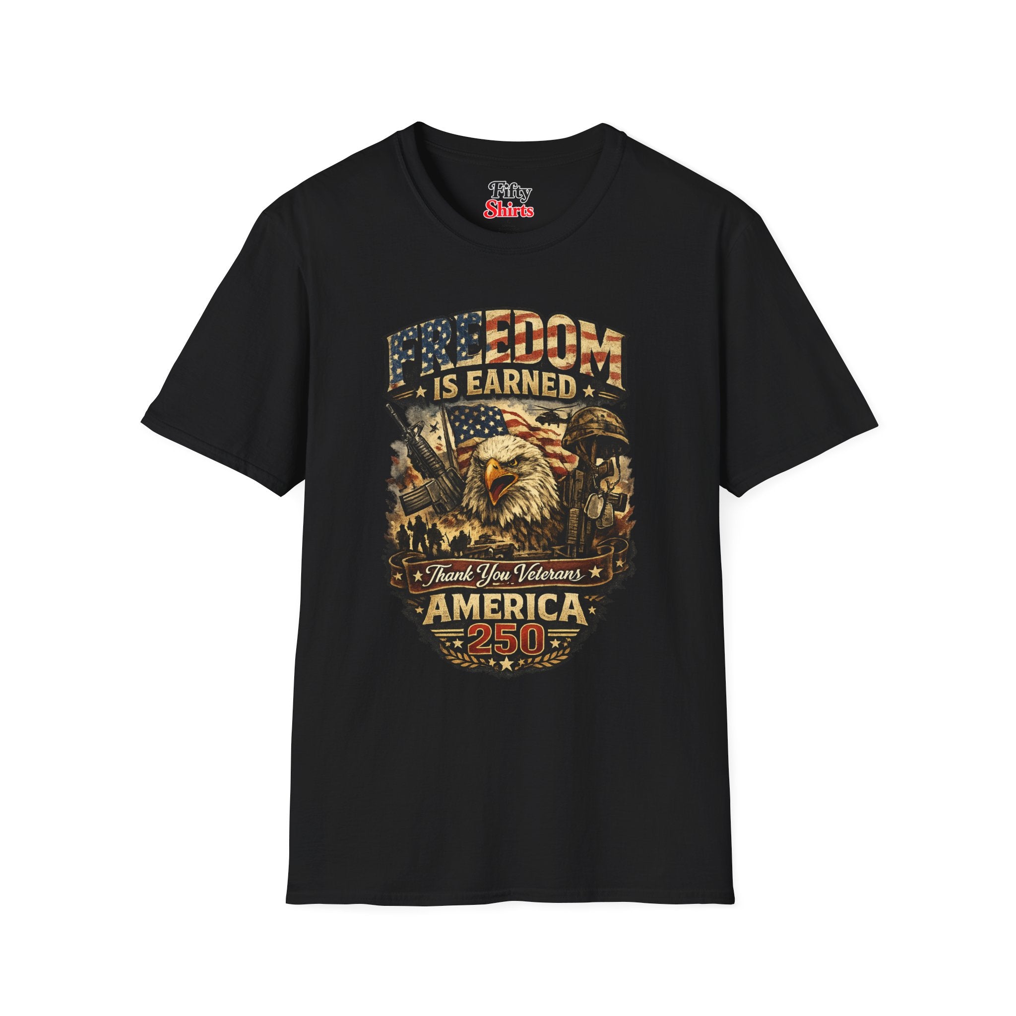America 250 Veterans Freedom Is Earned Thank You Veterans