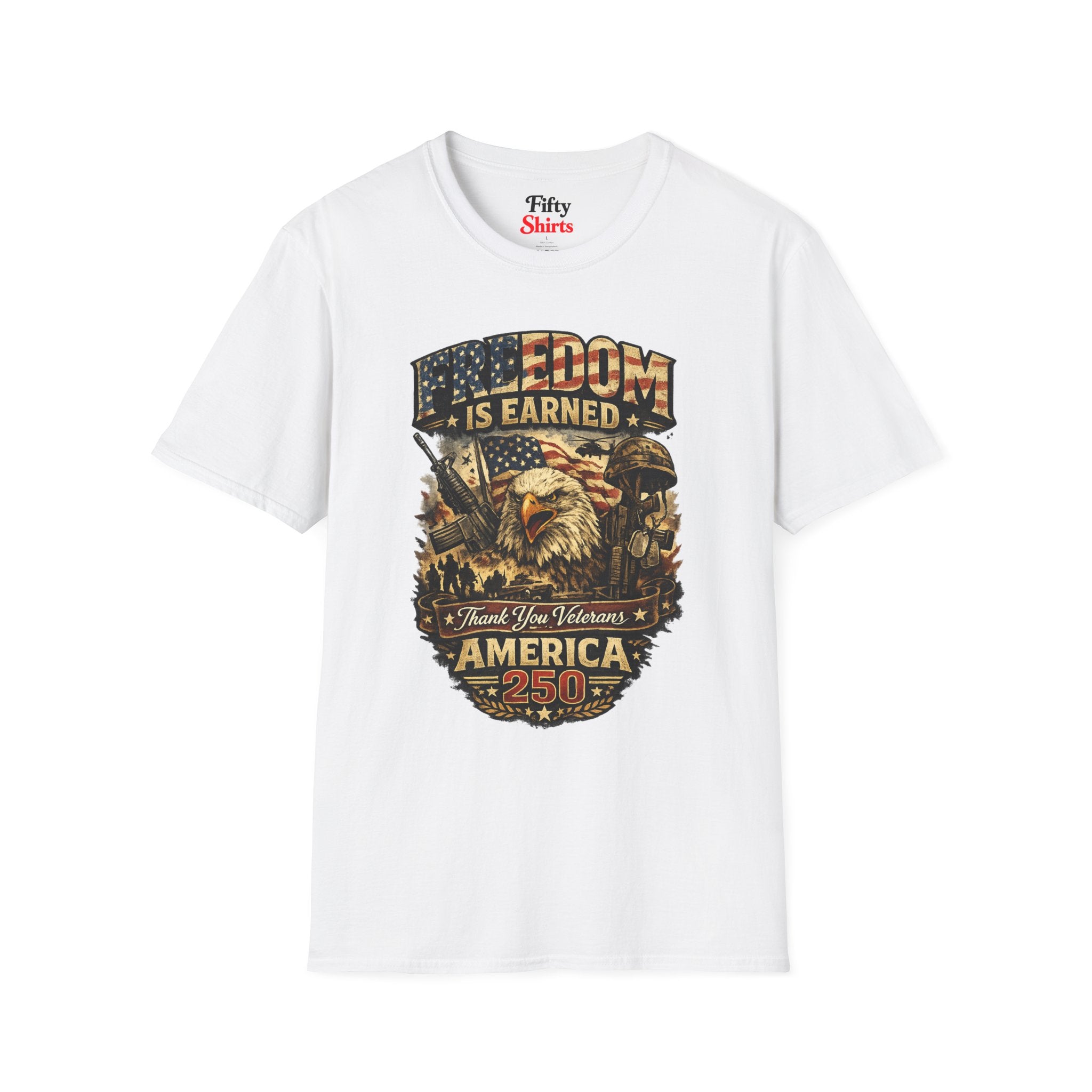 America 250 Veterans Freedom Is Earned Thank You Veterans